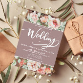 Elegante romantische Hochzeitsfeier Einladung