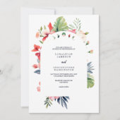 Elegante romantische Hochzeitsfeier Einladung (Vorderseite)