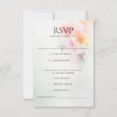 Elegante romantische Hochzeitsreaktion der Wasserf RSVP Karte (Vorderseite)