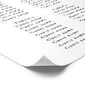 Elegante romantische Hochzeitsstipps Poster (Ecke)