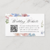Elegante romantische Hochzeitswebsite Begleitkarte (Vorderseite)