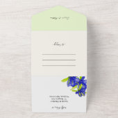 Elegante romantische Iris-Blume handbemalt All In One Einladung (Außenbereich)