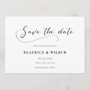 Elegante romantische Kalligrafie Save The Date