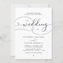 Elegante Romantische Kalligrafie Script Wedding In