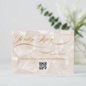 Elegante romantische Kalligraphie-Hochzeit RSVP Karte (Stehend Vorderseite)