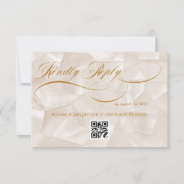 Elegante romantische Kalligraphie-Hochzeit RSVP Karte