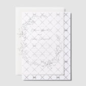 Elegante romantische Kranz Botanische Blumenhochze Pergament Einladungen (Versetzt (Einladung))