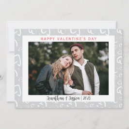 Elegante Romantische Liebe Couple Valentinstag Fot Feiertagskarte