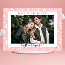 Elegante Romantische Liebe Couple Valentinstag Fot Feiertagskarte