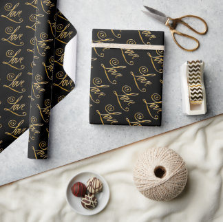 Elegante, romantische Liebe Geschenkpapier