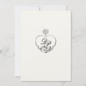 Elegante romantische Monogram-Klassische Hochzeits Einladung (Rückseite)