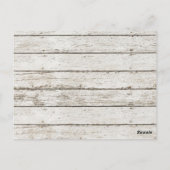 elegante romantische Muscheln Strand Hochzeit dank Postkarte (Rückseite)