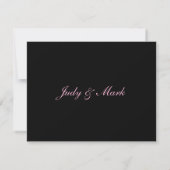 Elegante Romantische Pink Floral Bridesmaid Card Einladung (Rückseite)