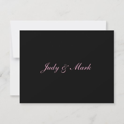 Elegante Romantische Pink Floral Bridesmaid Card Einladung (Rückseite)