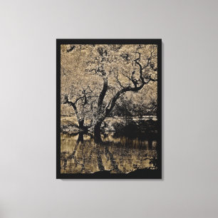 ELEGANTE, ROMANTISCHE REFLEXION EINES BAUMS LEINWANDDRUCK