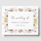 Elegante romantische romantische, blumenneutrale H Gästebuch (Vorderseite)