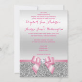 Elegante romantische rosa Bogen-u. Einladung (Vorderseite)