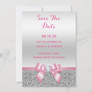 Elegante romantische rosa Bogen-u. Save The Date