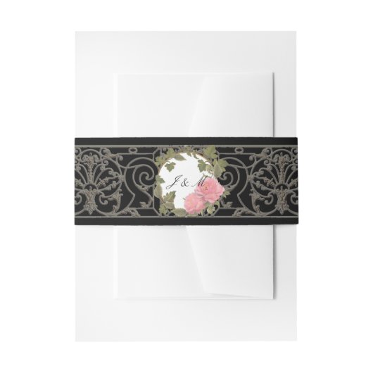 Elegante Romantische Rosa Pink Peony Scroll Kunstv Einladungsbanderole (Vorderseite Beispiel)