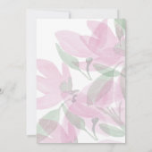 Elegante Romantische rosa Wildblumen Einladung (Rückseite)