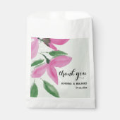 Elegante Romantische rosa Wildblumen Geschenktütchen (Vorderseite)