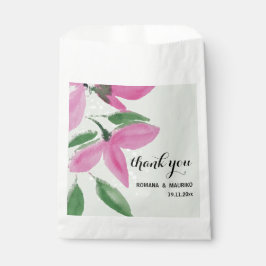 Elegante Romantische rosa Wildblumen Geschenktütchen