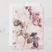 Elegante Romantische Rose Blumenschrift Foto Herz Save The Date (Rückseite)