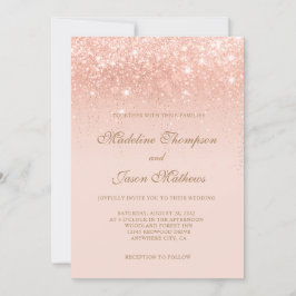 Elegante Romantische Rose Einladung