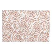 Elegante romantische Rose Gold Rose Muster Bild Kissenbezug (Rückseite)