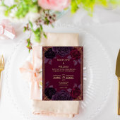 Elegante romantische Rose Gotische Hochzeitseinlad Einladung