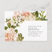 Elegante Romantische Rose Hochzeitskarte Begleitkarte (Vorderseite)