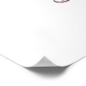 Elegante Romantische Rose Probe Abendessen Poster (Ecke)