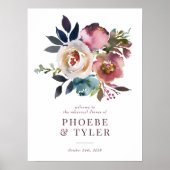 Elegante Romantische Rose Probe Abendessen Poster (Vorne)