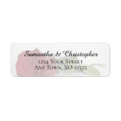 Elegante romantische Rote Rose Hochzeit Rücksendea (Vorne)