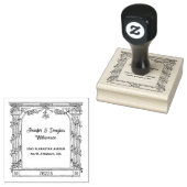Elegante romantische Rücksendeadresse Gummistempel (Stempel)