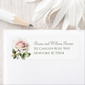 Elegante Romantische Rücksendeadresse in blassrosa (Insitu)