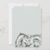 Elegante romantische Rustikale Daple Horses Weddin Einladung (Rückseite)