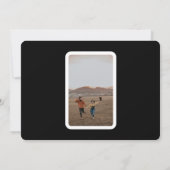 Elegante romantische Schwarz-Weiß-Hochzeit Save The Date (Rückseite)