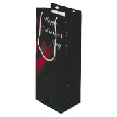 Elegante romantische Single-Rosen-Geschenk-Tasche Geschenktüte Für Weinflaschen (Vorderseite Schrägansicht)