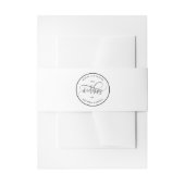 Elegante, romantische und moderne Hochzeit Einladungsbanderole (Vorderseite Beispiel)