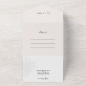 Elegante romantische White Lace Blume All In One Einladung (Außenbereich)