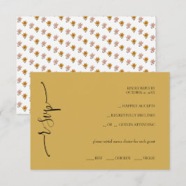 Elegante Romantische Wildblumen RSVP Karte
