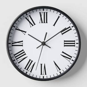 Elegante römische Wall-Uhr ⏳ klassischer Schwarz Uhr