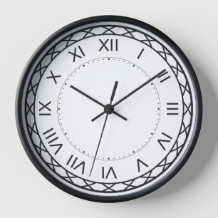 Elegante römische Wall-Uhr ⏳ klassischer Schwarz Uhr