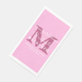 Elegante rosa Abschlussfeier Serviette (Ecke)