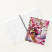Elegante Rosa abstrakte Spiral Notebook Notizblock (Innenseite)