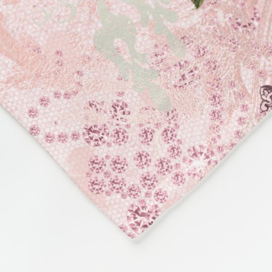 Elegante rosa Alice im Wunderland Fleecedecke (Ecke)