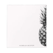 Elegante rosa Ananas Custom Notizblock (Vorderseite)