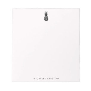 Elegante rosa Ananas Custom Notizblock