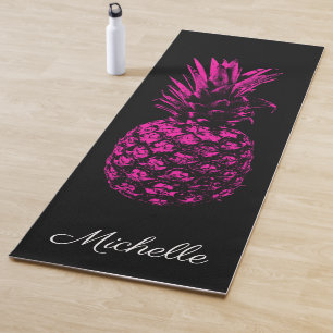 Elegante rosa Ananas Custom Yogamatte